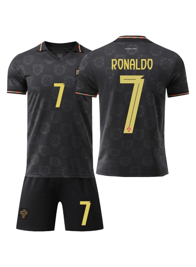 Ronaldo 2025-2026 #7 رونالدو لكرة القدم زي التدريب جيرسي السراويل دعوى حجم الأطفال وحجم الكبار ، هدية للجماهير والأصدقاء - Image 1